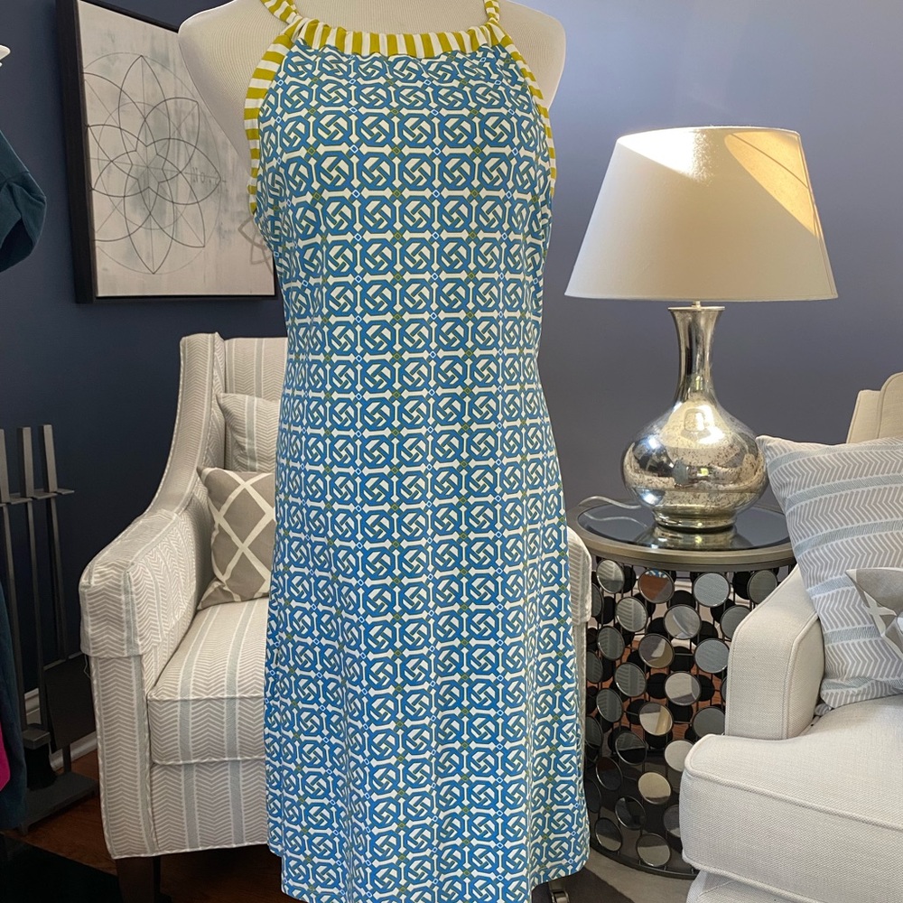 J McLaughlin Ellin S halter dress - blue/green